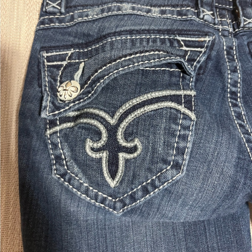 Rock Revival Deep Blue Flare Jeans - Picture 3 of 6